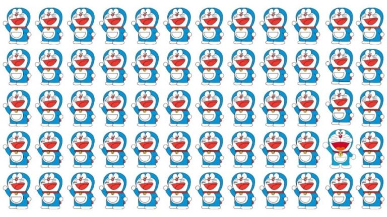 Optical Illusion Challenge: If you are a Cartoon Lover find the Odd Doraemon in this picture within 12 secs