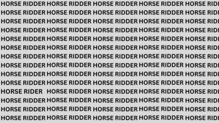 Optical Illusion Eye Test: Can you find the Word Horse Rider in 18 Secs?