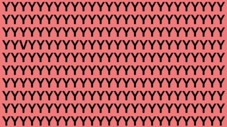 Optical Illusion: If You Have Sharp Eyes Find the Letter V Among Y in 20 Secs