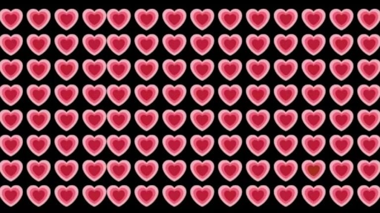 Optical Illusion: Spot the Different Heart From the Others in this Image within 15 Seconds