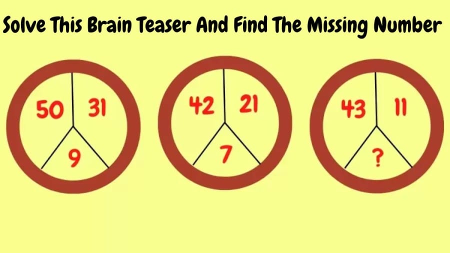 Solve This Brain Teaser And Find The Missing Number