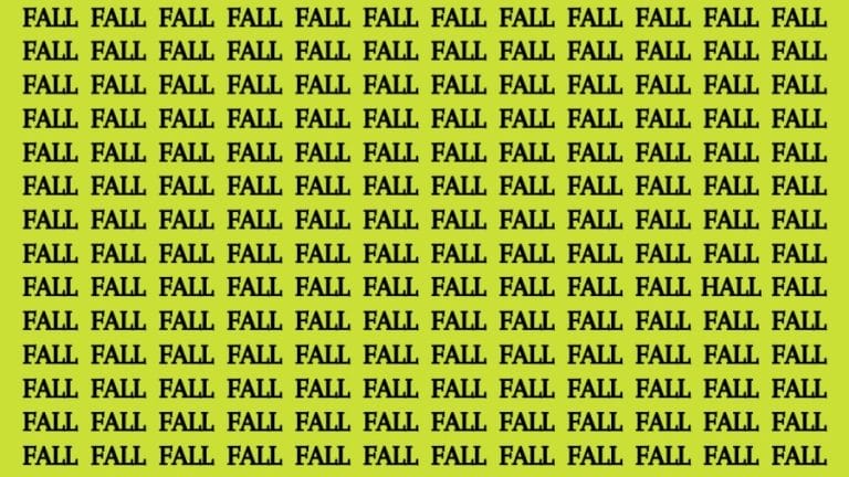 Brain Test: If You Have Eagle Eyes Find The Word Hall In 15 Secs