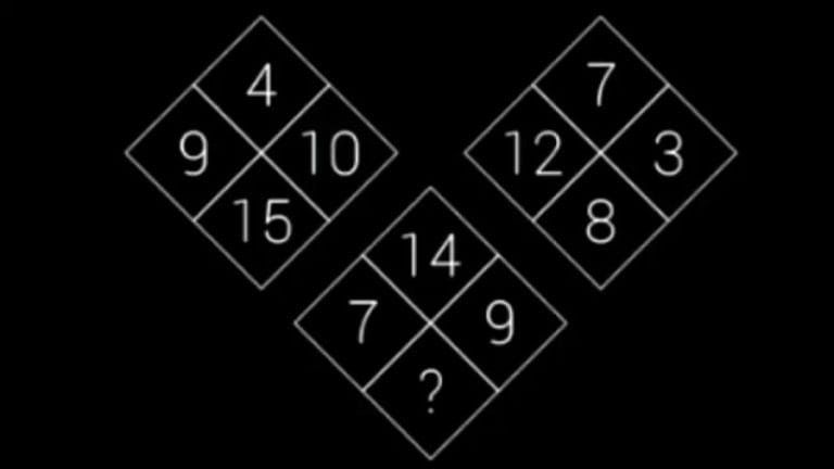 Brain Teaser: Can You Find The Missing Number And Fill The Missing Box?