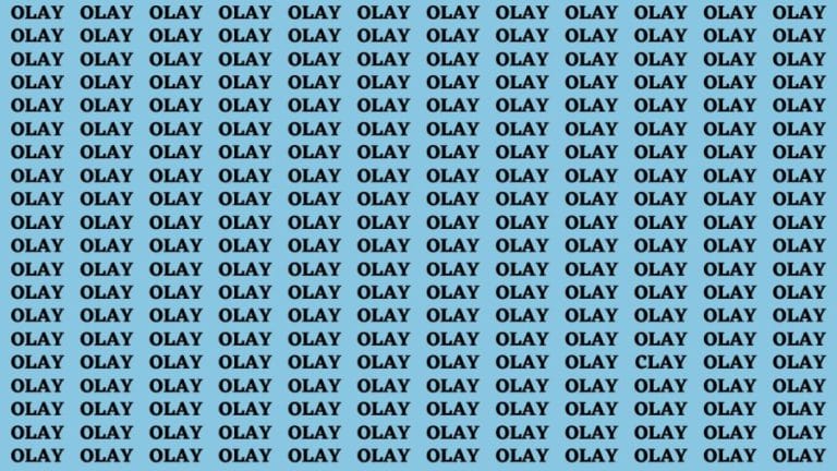 Brain Teaser: If You Have Eagle Eyes Find CLAY within 15 Secs?