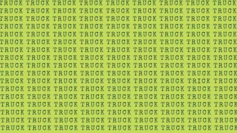 Brain Teaser: If You Have Hawk Eyes Find Trick Among Truck In 15 Secs