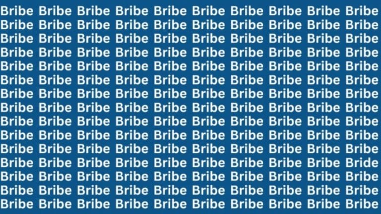 Brain Test: If You Have Eagle Eyes Find Bride Among Bribe In 20 Secs