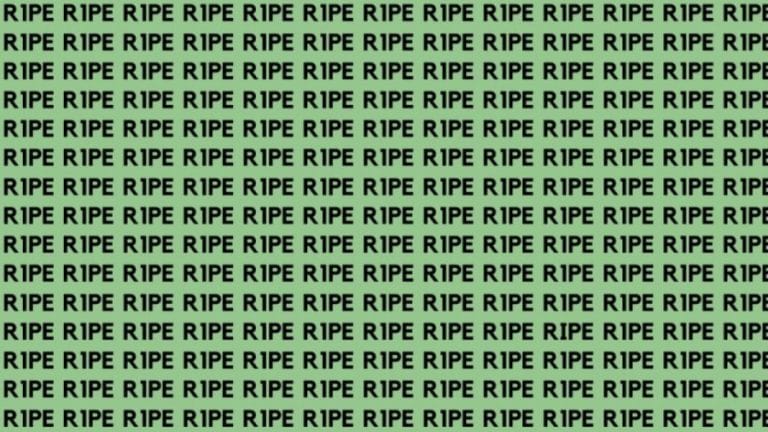 Brain Test: If You Have Eagle Eyes Find The Word Ripe In 15 Secs