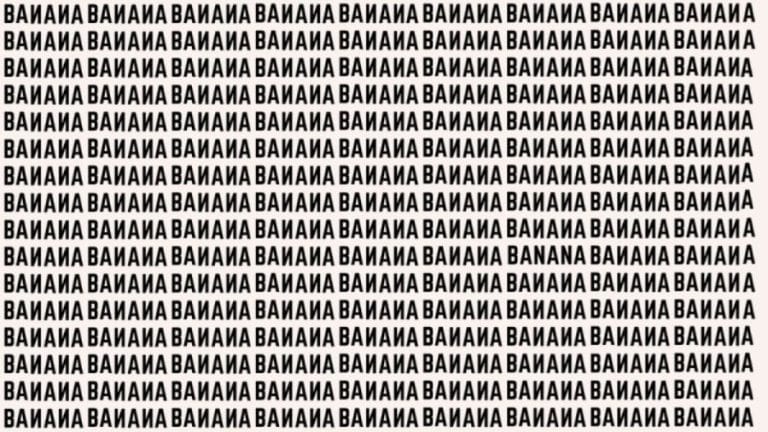 Optical Illusion: If You Have Sharp Eyes Find The Word Banana In 20 Secs