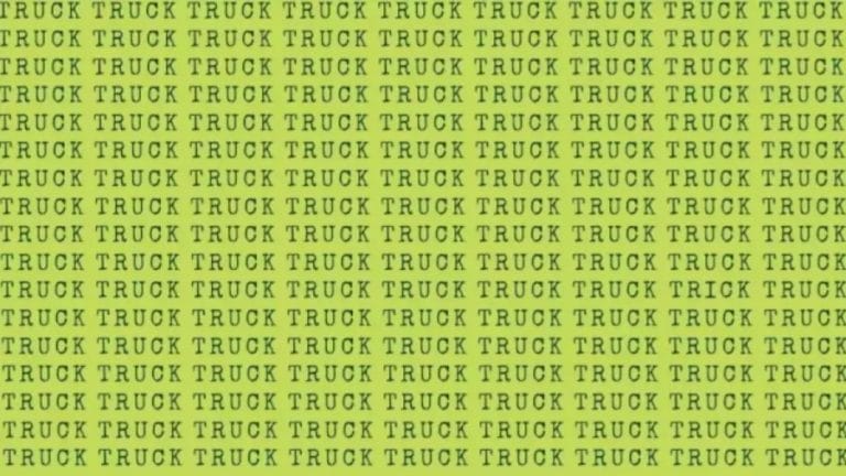 Optical illusion Eye Test: If You Have Hawk Eyes Find Trick Among Truck In 15 Secs