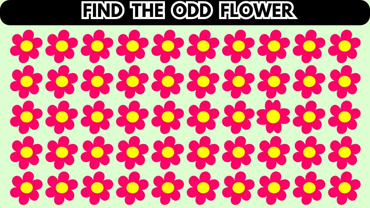 Brain Teaser Challenge: Try to Find the Odd Flower in 10 Seconds