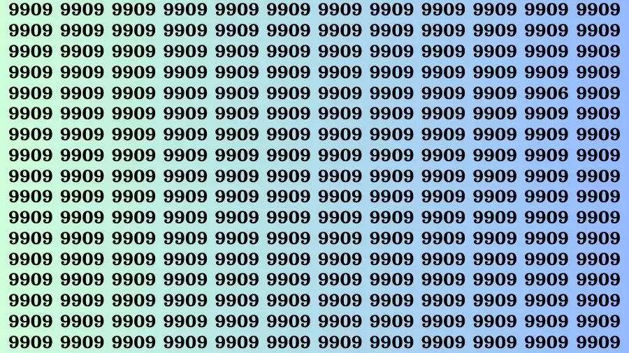 Observation Find it Out: If you have Eagle Eyes Find the number 9906 among 9909 in 14 Secs