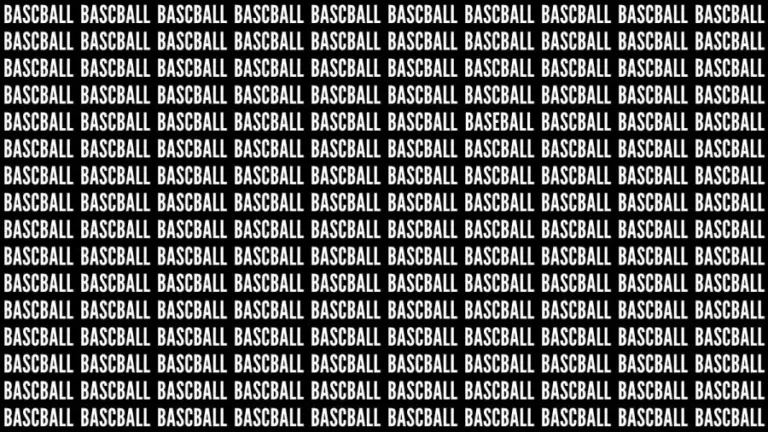 Brain Teaser: If You Have Eagle Eyes Find The Word Baseball In 15 Secs