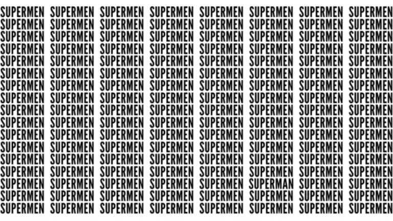 Brain Teaser: If You Have Sharp Eyes Find The Word Superman In 20 Secs