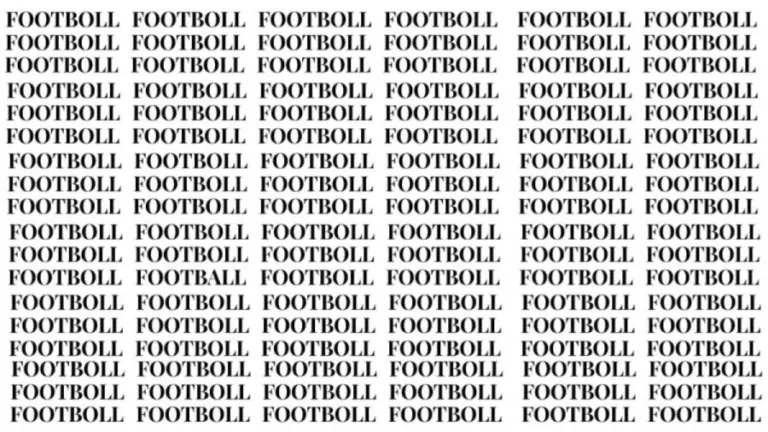 Brain Teaser: If You Have Hawk Eyes Find The Word Football In 15 Secs