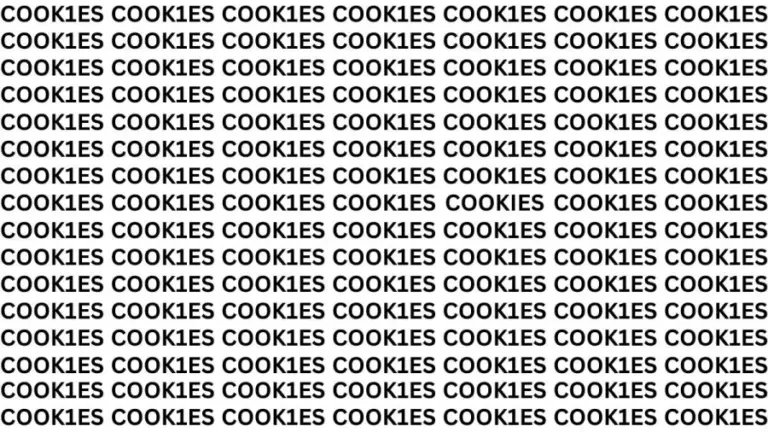 Brain Teaser: If You Have Eagle Eyes Find The Word Cookies In 20 Secs