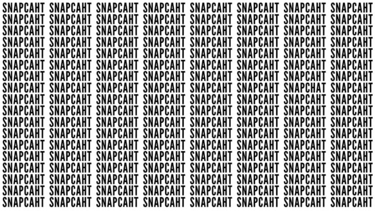 Brain Teaser: If You Have Sharp Eyes Find The Word Snapchat In 20 Secs