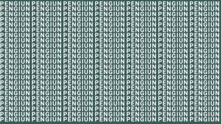 Brain Test: If You Have Eagle Eyes Find The Word Penguin Among Pengiun In 10 Secs