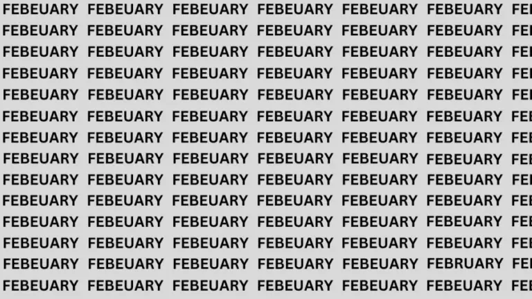 Brain Teaser: If You Have Eagle Eyes Find The Word February In 20 Secs