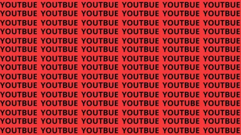 Brain Teaser: If You Have Sharp Eyes Find The Word YouTube In 20 Secs