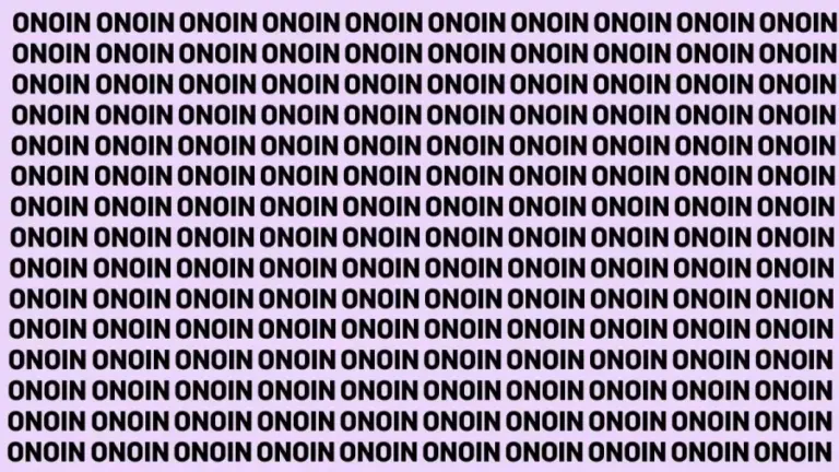 Brain Test: If You Have Eagle Eyes Find The Word Onion In 18 Secs