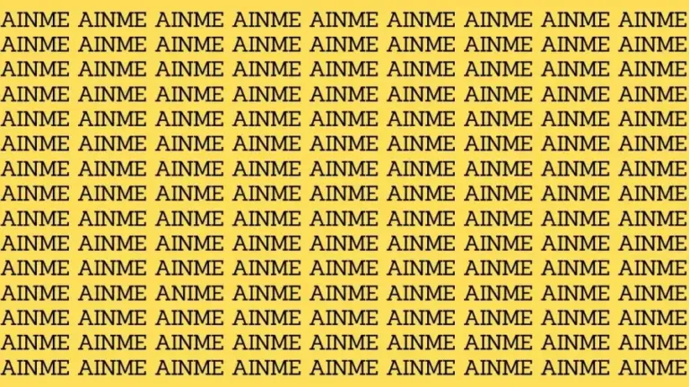 Brain Teaser: Can You Find The Word Anime In 15 Secs?