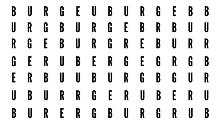 Brain Teaser: Can You Find the BURGER within 25 Secs? Picture Puzzle