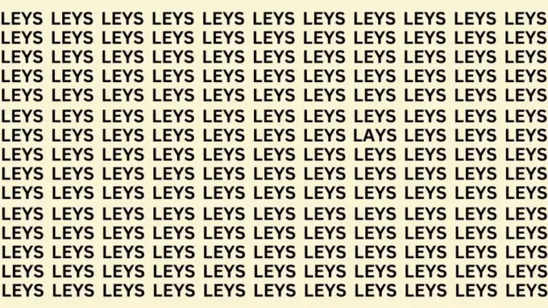 Brain Teaser Eye Test: Can You Find The Word Lays In 22 Secs?