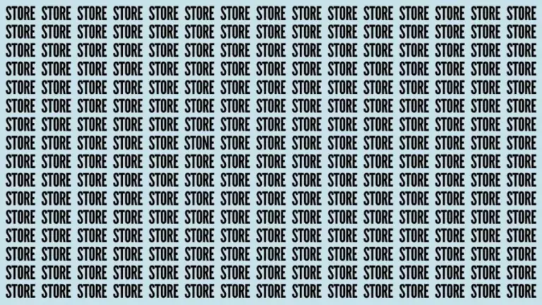 Brain Teaser Eye Test: Can You Find The Word Stone Among Store In 22 Secs?