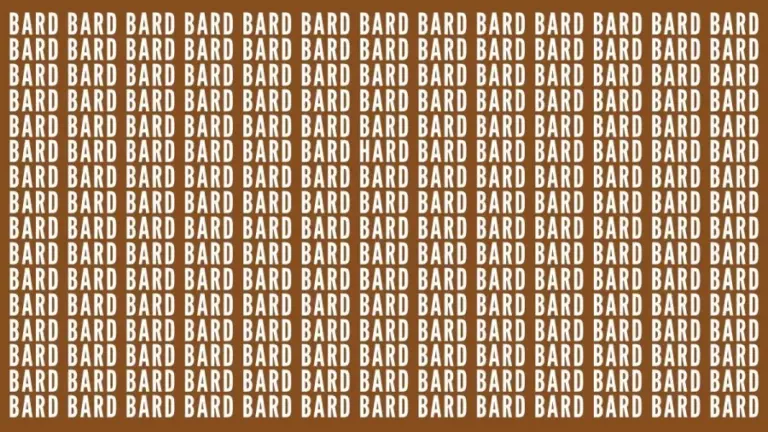 Brain Teaser Eye Test: Can You Spot Hard Among Bard In 18 Secs?