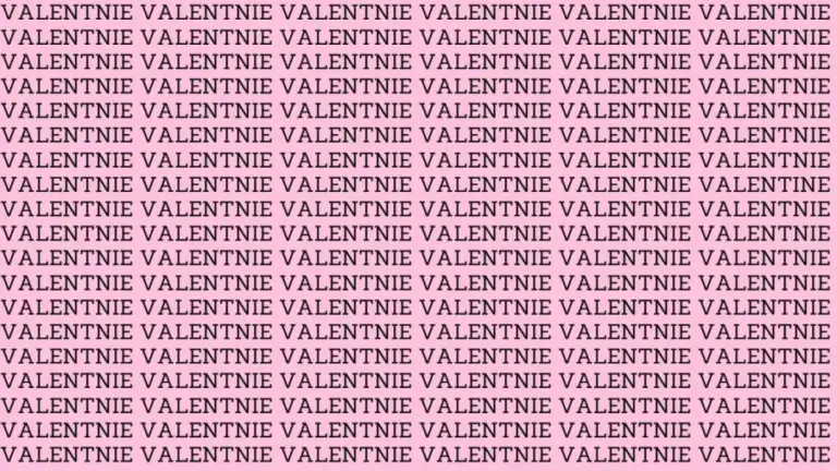 Brain Teaser: If You Have Eagle Eyes Can You Find The Word Valentine In 20 Secs?