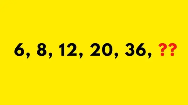 Brain Teaser Math Puzzle: Can You Find the Next Number In The Series 6, 8, 12, 20, 36?