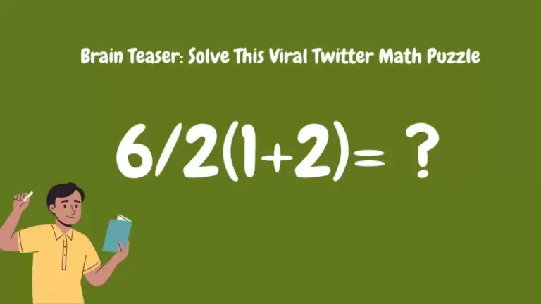 Brain Teaser: Solve This Viral Twitter Math Puzzle