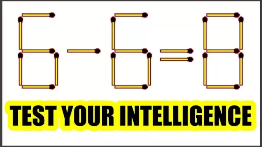 Brain Teaser Today: Can You Move 1 Matchstick To Fix The Equation?