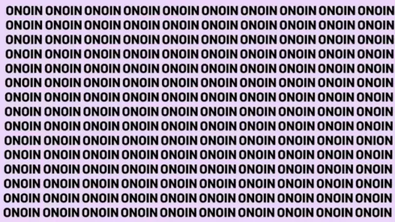 Optical Illusion Brain Test: If You Have Eagle Eyes Find The Word Onion In 18 Secs