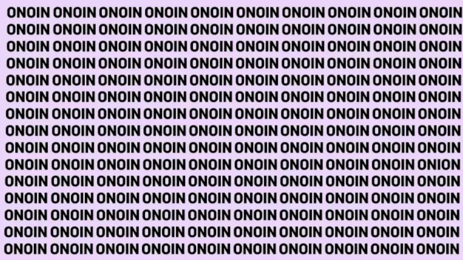 Optical Illusion Brain Test: If You Have Eagle Eyes Find The Word Onion In 18 Secs