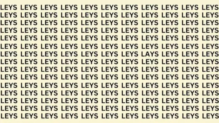 Optical Illusion Eye Test: Can You Find The Word Lays in 15 Secs?