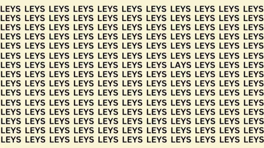 Optical Illusion Eye Test: Can You Find The Word Lays in 15 Secs?