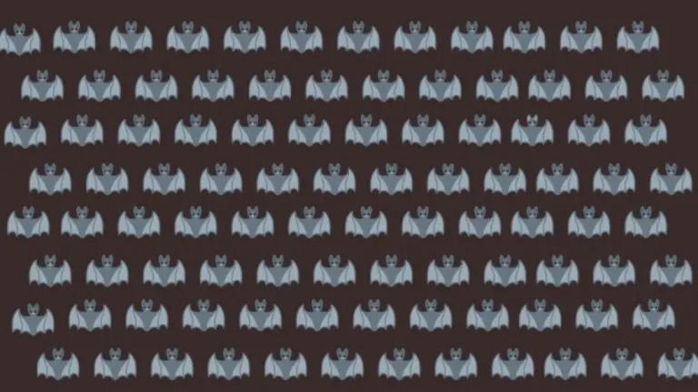 Optical Illusion To Test Your Brain! You Have 26 Seconds. Try To Identify The Different Bat. Your Time Starts Now!