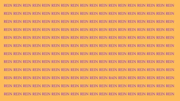 Optical Illusion To Test Your IQ: Within 25 Seconds, Can You Able To Identify The RAIN Among These REIN?