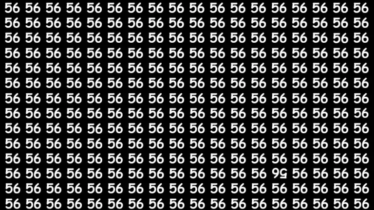 Test Visual Acuity: If you have Eagle Eyes Find the Inverted 56 in 15 Secs