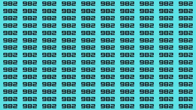 Thinking Test: If you have 50/50 Vision Find the Number 882 in 15 Secs