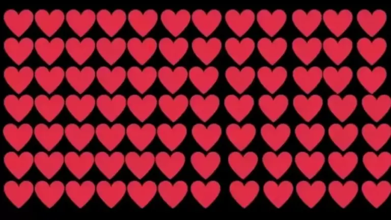 You Need To Have Sharp Eyes To Locate The Different Heart In This Optical Illusion