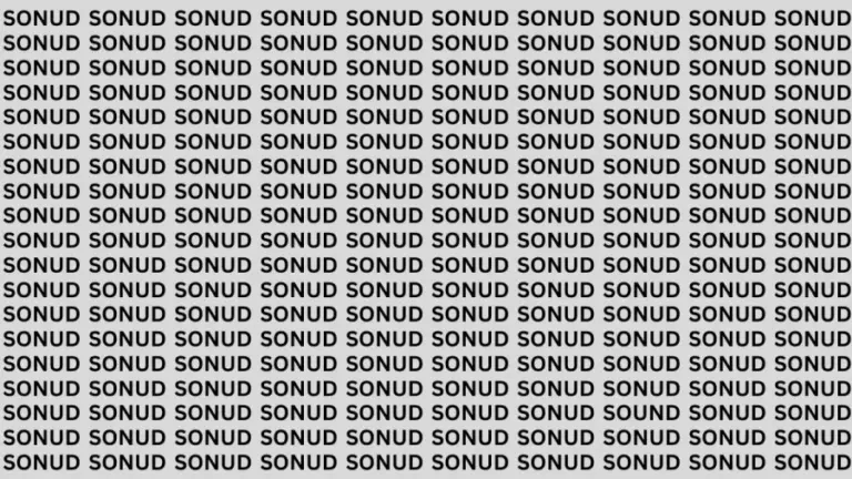 Brain Teaser: If You Have Eagle Eyes Find The Word Sound In 20 Secs