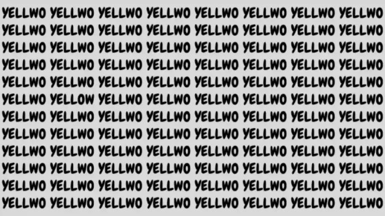 Optical Illusion: If You Have Eagle Eyes Find The Word Yellow In 15 Secs