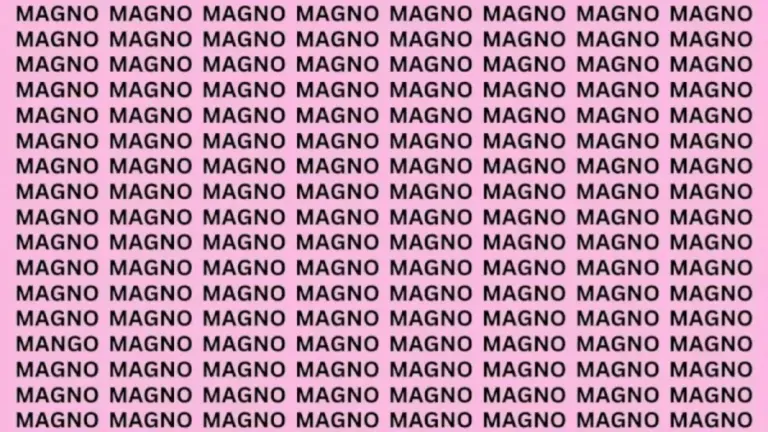 Optical Illusion: If You Have Eagle Eyes Find The Word Mango In 20 Secs