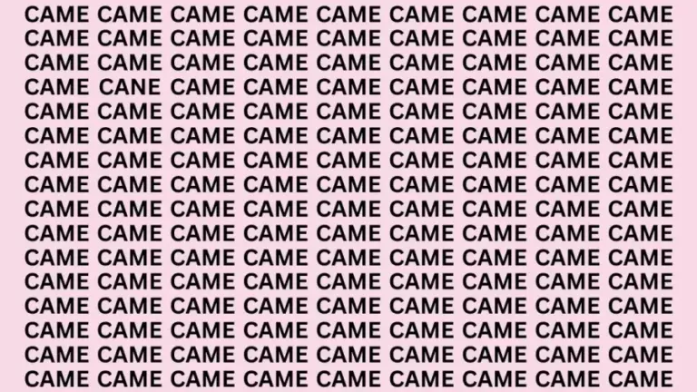 Brain Teaser: If You Have Hawk Eyes Find The Word Cane Among Came In 20 Secs