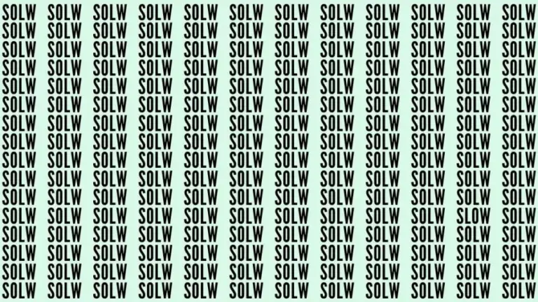 Brain Teaser: If You Have Sharp Eyes Find The Word Slow In 20 Secs