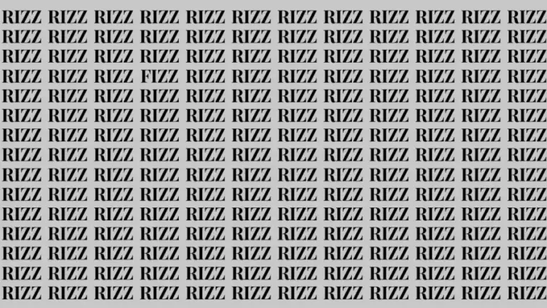 Brain Teaser: If You Have Eagle Eyes Find The Word Fizz Among Rizz In 20 Secs