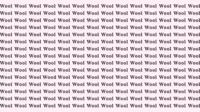 Brain Teaser: If You Have Eagle Eyes Find The Word Wood In 15 Secs