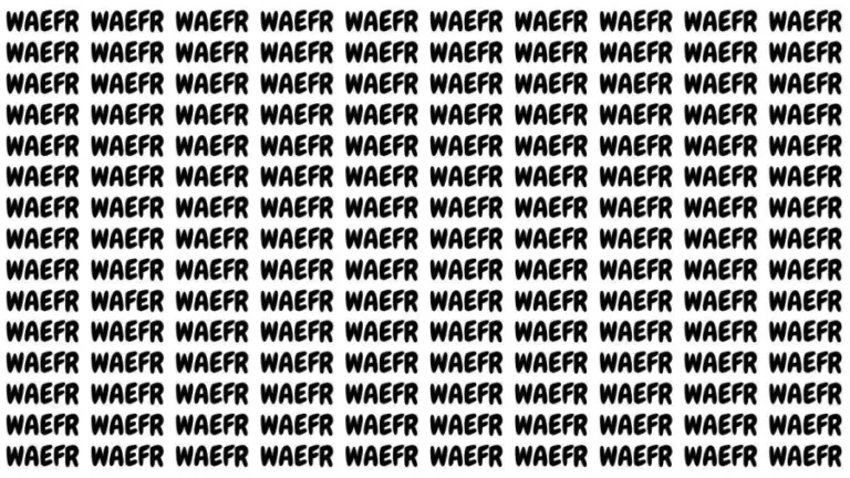 Brain Teaser: If You Have Sharp Eyes Find The Word Wafer In 20 Secs